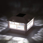 White Solar Fence Post Caps 12-Pack, Yard LED