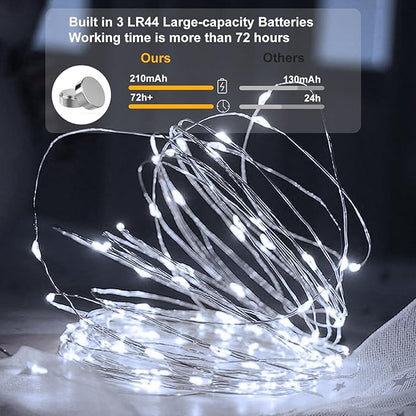 Christmas Backyard String Lights 6-Pack, 20 LED Waterproof