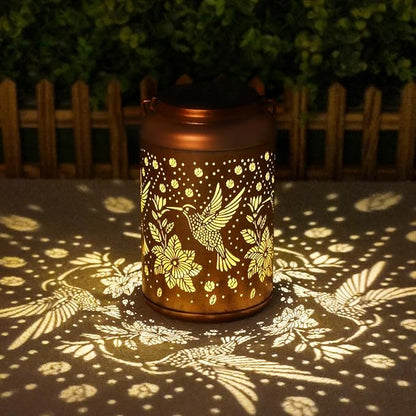 Birthday Gifts for Women Mom Grandma, Mothers Day Gifts, 2 Pack Hummingbird Solar Lights Outdoor Waterproof, Decoration Outside for Outdoor, Yard, Garden Decor Solar Lantern