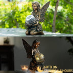 Solar Flower Statue Light 8.31", Yard Decor