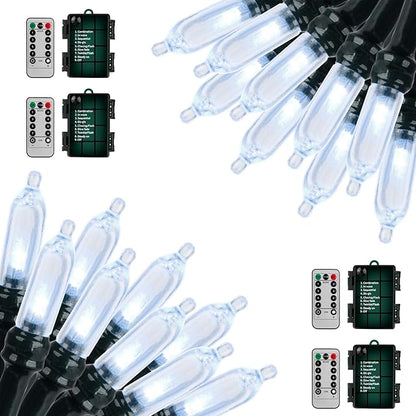 50 LED Christmas Twinkle Lights, 18ft Waterproof for Yard