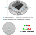 4-Pack Solar Deck Lights, Red Waterproof LED