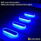4-Pack Solar Wall Lights, Blue LED