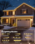 Waterproof Solar Rope Lights 66ft, Porch LED String