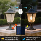 2-Pack Moroccan Solar Hanging Lantern, Outdoor Pendant