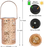 Elegant Hanging Solar Lanterns for Backyard, Waterproof LED
