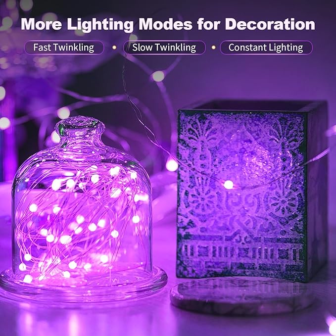 20-Pack 7ft Christmas LED String Lights, Waterproof Timer Lights