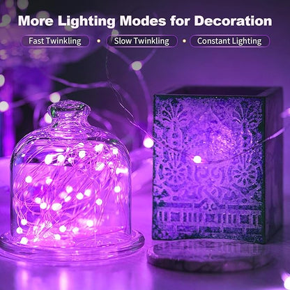 20-Pack 7ft Christmas LED String Lights, Waterproof Timer Lights