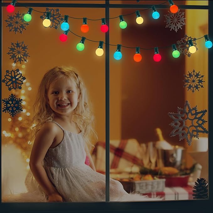 25ft Christmas LED String Lights, Waterproof Timer Lights