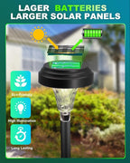 8-Pack Warm White Solar Path Lights, Outdoor Driveway LED