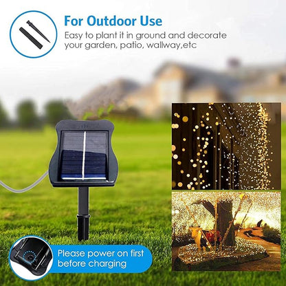 ZNYCYE Solar Waterfall Fairy Bunch Lights Outdoor Waterproof 200LEDs, 8 Modes Fairy Light, Solar String Lights for Outside, Firefly Vine Patio Garden Wedding Decorations Gardening Gifts for Mom