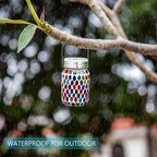 Elegant Mosaic Solar Lanterns for Yard, Waterproof LED