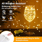 3-Pack Porch String Lights, 33ft Weatherproof LED