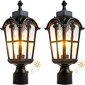 2-Pack Solar Post Cap Lights for Fence, LED