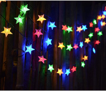 50ft 120LED Solar String Fairy Lights Outdoor,Waterproof Star Twinkle Decorative Lights for Garden,Patio Post,Deck,Canopy,Gazebo,Porch,Pergola,Balcony,Backyard Fence,Party Decor,Multicolored