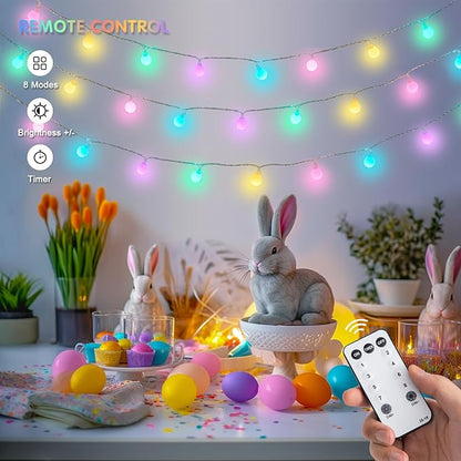 33ft Christmas LED String Lights, Waterproof Timer Lights
