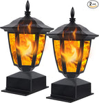 2-Pack Lamp Post Light for Outdoor Posts, Waterproof