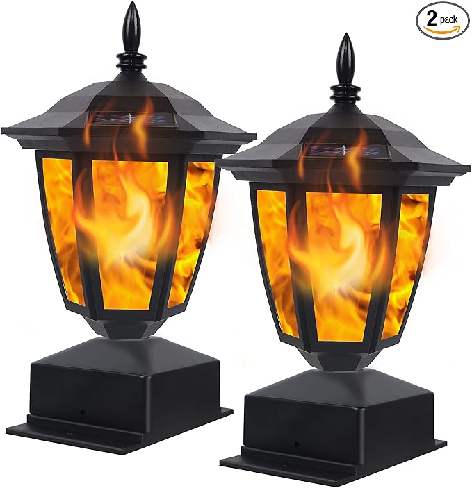 2-Pack Lamp Post Light for Outdoor Posts, Waterproof