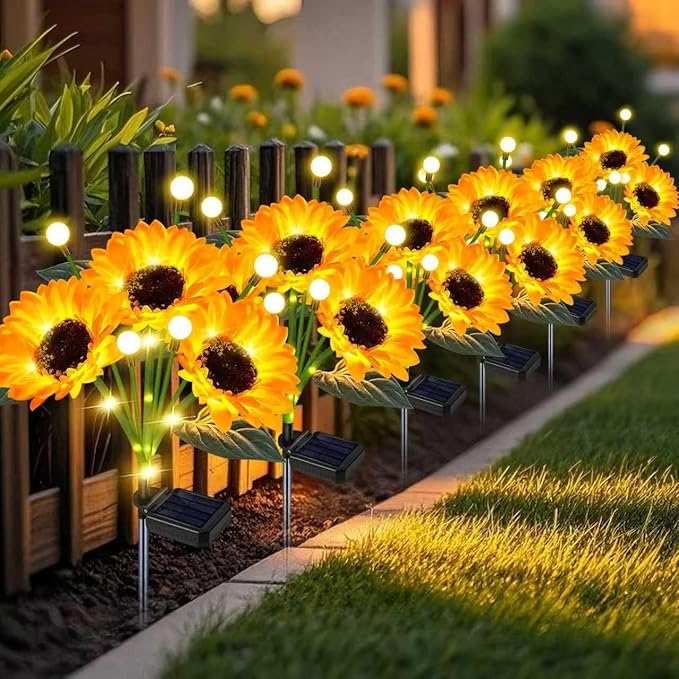 Solar Walkway Path Lights 6-Pack, Waterproof