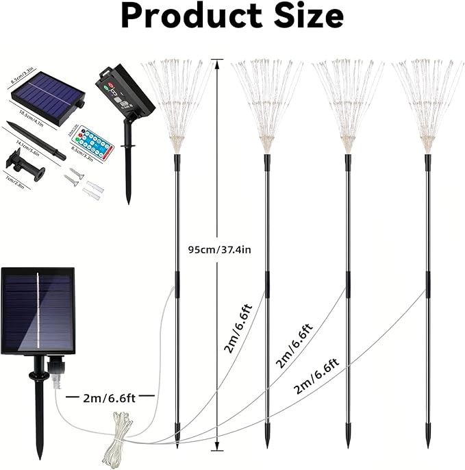 4-Pack Solar Landscape Lights for Yard