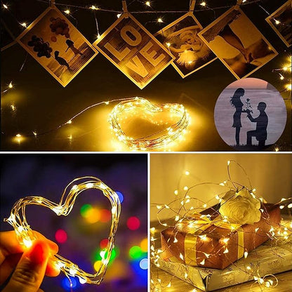 2ft Warm White String Lights for Yard, Waterproof LED