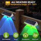 Solar Step Lights 2-Pack, Waterproof Patio LED