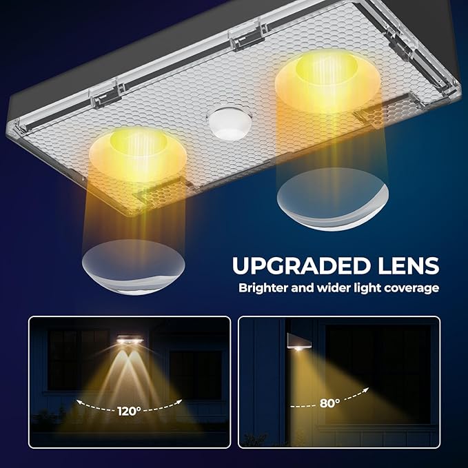 Solar Fence Lights Outdoor 12 Pack – IP65 Waterproof Wireless Solar Deck Lights with 9 Color Modes, 80 Lumen Bright LED for Fence, Backyard, Patio, Pool, Wall – 12+ Hour Runtime, No Wiring
