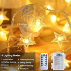 17ft Warm White String Lights for Patio, Waterproof LED