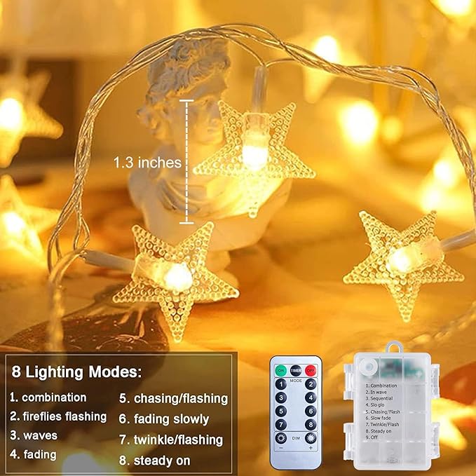 17ft Warm White String Lights for Patio, Waterproof LED