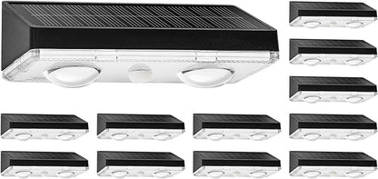 Solar Fence Lights Outdoor 12 Pack – IP65 Waterproof Wireless Solar Deck Lights with 9 Color Modes, 80 Lumen Bright LED for Fence, Backyard, Patio, Pool, Wall – 12+ Hour Runtime, No Wiring