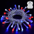 White Backyard String Lights, 8ft Weatherproof LED