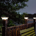 Warm White Solar Fence Post Caps, Patio LED