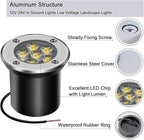 Warm White Flat Solar Landscape Lights, Waterproof LED