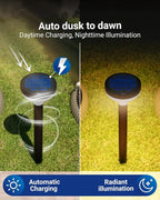 Solar Walkway Path Lights 6-Pack, Waterproof