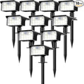 10-Pack 62 LED Solar Yard Spotlights, 3-Mode Waterproof