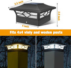 16-Pack Solar Patio Post Lights, Outdoor LED Caps