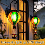Backyard Solar Hanging Lanterns, Metal Backyard Decor