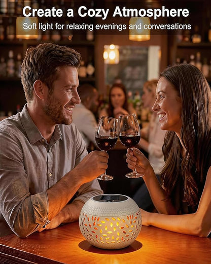 Solar Table Lights Outdoor Waterproof - 2 Pack Dancing Flickering Flame Lamp White Metal Tabletop Light Solar Powered Decorative Lighting Lantern for Desk Bedroom Patio Garden Pathway Yard