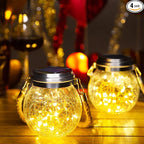 Solar Backyard Lanterns 4-Pack, Outdoor Hanging LED Decor