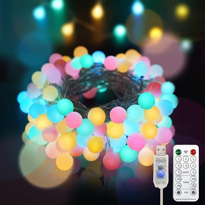Outdoor String Lights, 33ft Waterproof LED