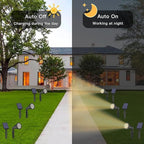 2-Pack Solar Spotlights, Waterproof Garden LED