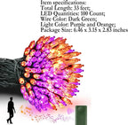 100 LED Halloween Fairy Lights, Battery Timer