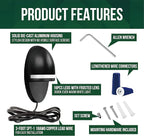 Black Solar Fence Lights, Outdoor LED