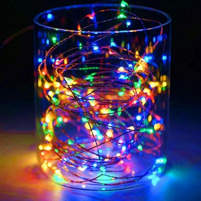 6-Pack 6ft Christmas LED String Lights, Waterproof Timer Lights