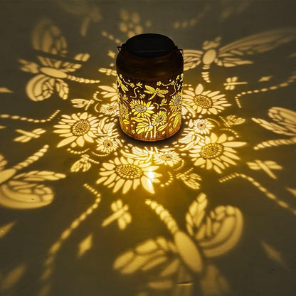 Sunflower Solar Lantern, Chrismas Gifts, Outdoor Waterproof LED Decorative Garden Lights for Lawn, Landscape, Patio, Porch Hanging Solar Lights for Women, Ladies, Mom, Grandma