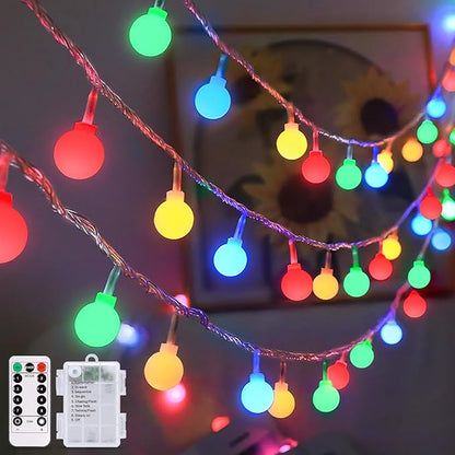 Christmas String Lights, 33ft 100 LED Waterproof Twinkle Lights