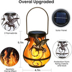 2-Pack Hummingbird Solar Lanterns, Waterproof LED Outdoor Lights