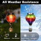Hanging Solar Lantern Set, Metal Garden Lighting