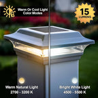 Solar Post Cap Lights, White Waterproof