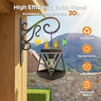 2-Pack Charming Garden Solar Lanterns for Backyard, Waterproof LED